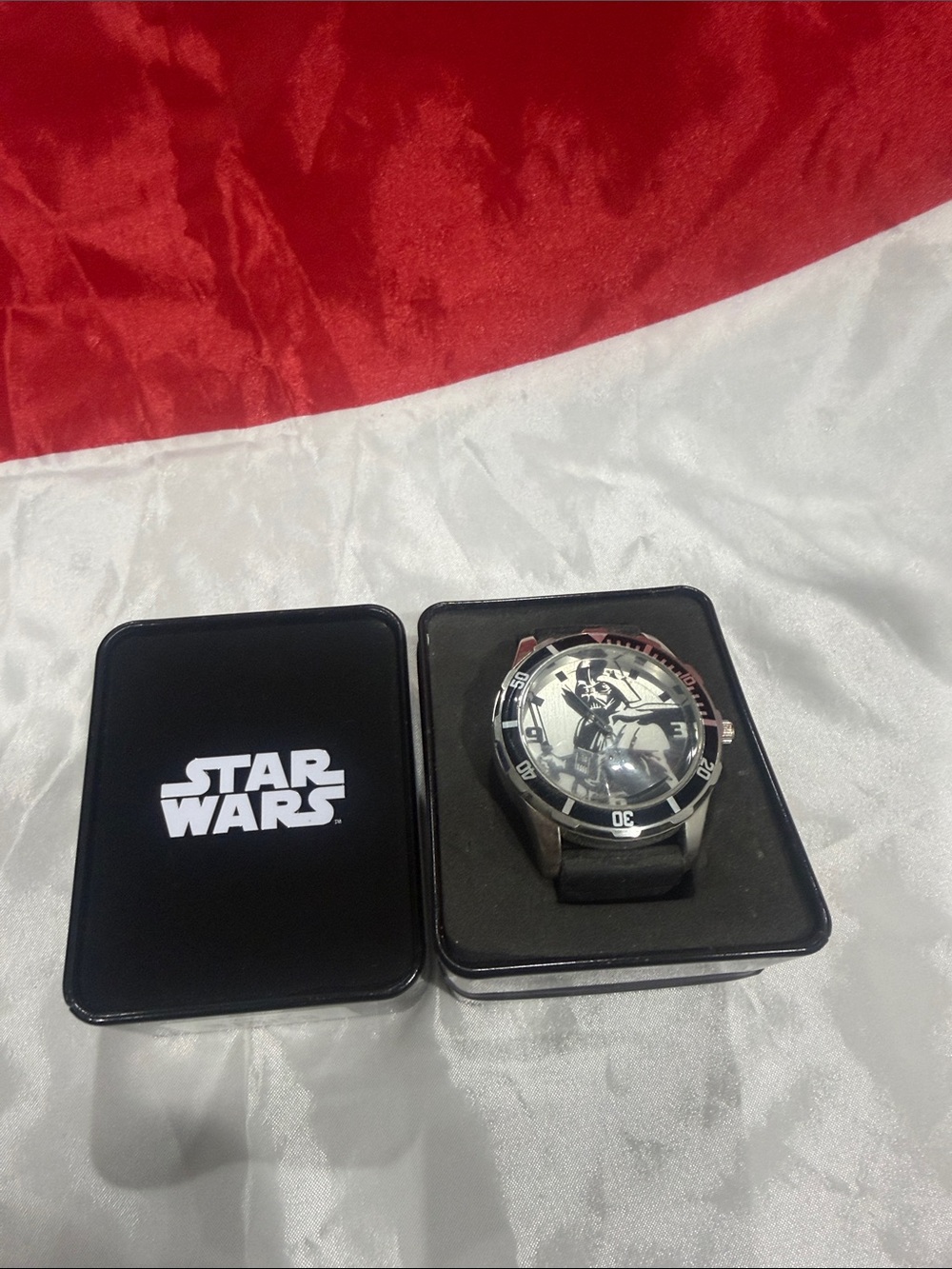 Star Wars Men's Black and Silver Stormtrooper Graphic Watch